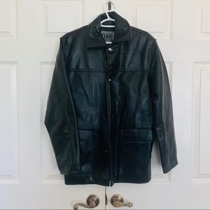 Italian Black Vegan Leather Jacket